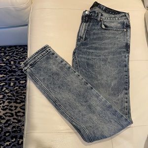 PACSUN MENS BLUE JEANS SKINNY COMFORT STRETCH WAIST 32”x 34” LENGTH 1% SPANDEX